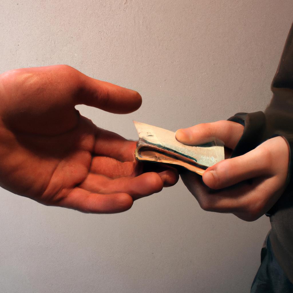 Person receiving financial assistance
